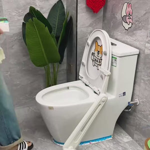 Foot-operated toilet lid lifter for hands-free hygiene and convenience in the bathroom