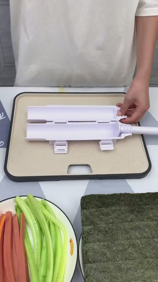 All-in-One Sushi Maker Roller Kit -DIY Sushi Bazooka for Quick Japanese Rolls – Perfect for Beginners & Pros