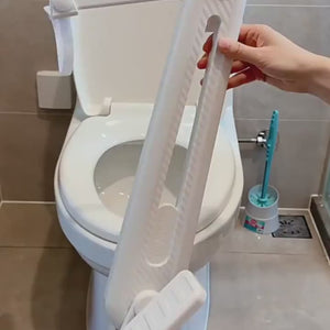 Pedal-operated toilet seat lifter designed for easy and germ-free lid lifting