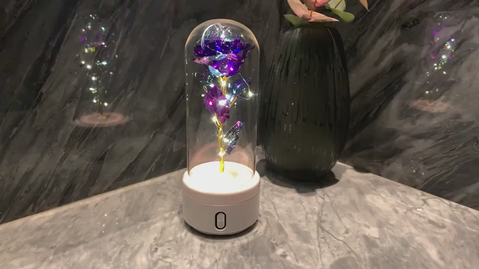 2-in-1 Rose Flowers LED Light and Bluetooth Speaker - A Unique Valentine's Day and Mother's Day Gift