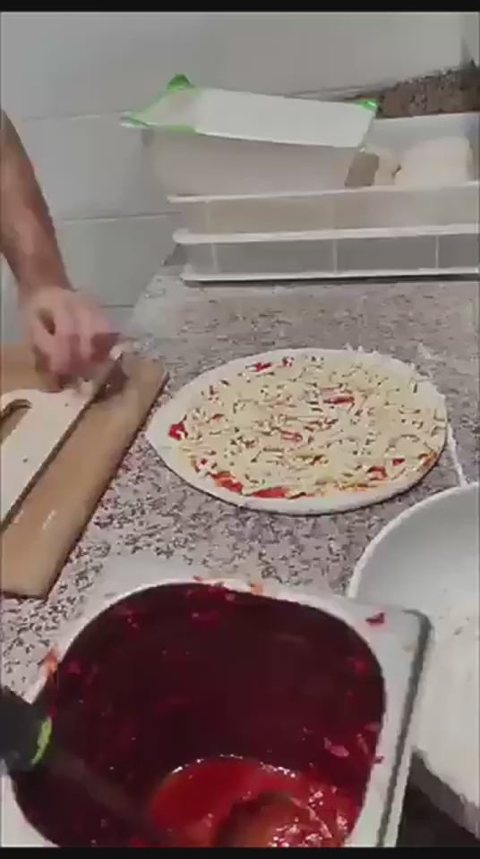 Sliding Pizza Shovel and Non-Stick Smooth Cutting Board